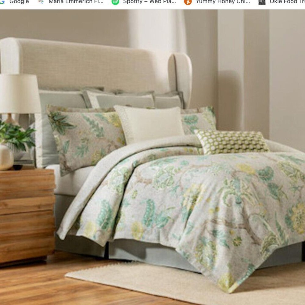 NWT NEW ROSE TREE EURO Sham Madura Gray Cotton MSRP: $79